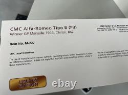 1/18 CMC Alfa Romeo Tipo B (p3) Winner Klausen Race 1932, Caracciola #95