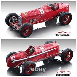 1/18 Tecnomodel Alfa Romeo P3 Tipo B N°6 Rudolf Caracciola Gp Italy 1932 1er