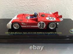 1/43 TSM 124307 R. PETERSON 1971 ALFA ROMEO TIPO 33/3 #30 WATKINS GLEN 6hr WINNER