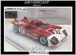 1/43 TSM 144310 ALFA ROMEO TYPE 33/3, N° 32, 12H Sebring 1971, Henri Pescarolo