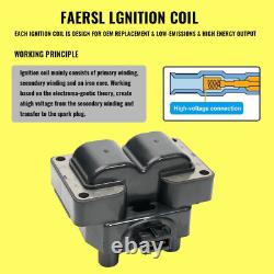 2Ignition Coil+PLUGS For FIAT LANCIA ALFA ROMEO CITROEN FERRARI FSO Sw 597053