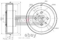 2x Brake Drum for LANCIA FIAT ALFA ROMEOQUBO, TIPO, MUSA, ALBEA, PETRA, 51816526