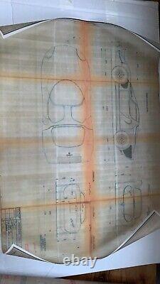 Alfa Romeo Tipo 33 Stradale Blueprint Technical Drawing Poster