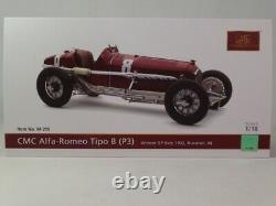 Cmc Alfa Romeo Tipo B P3 #8 Tazio Nuvolari Winner Italy Gp 1932 1/18 M-219