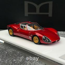 DMH 143 Dark Red Alfa Romeo tipo33 Stradale Resin Collection Car Model