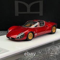 DMH 143 Dark Red Alfa Romeo tipo33 Stradale Resin Collection Car Model