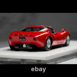 DMH 143 Scale Alfa Romeo Tipo 33 Stradale Rosso Corsa Car Model Silver Wheels