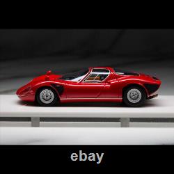 DMH 143 Scale Alfa Romeo Tipo 33 Stradale Rosso Corsa Car Model Silver Wheels