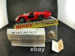 Dinky Toys GB N° 210 Alfa Romeo 33 Tipo le Mans Never Unplayed IN Box MIB