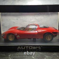 Discontinued Exhibit Autoart 1/18 Alfa Romeo Tipo 33 Stradare Prototype 1967 Red