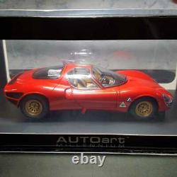 Discontinued Exhibit Autoart 1/18 Alfa Romeo Tipo 33 Stradare Prototype 1967 Red