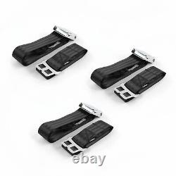 Early Cars 1900 1927 Airplane 2pt Black Lap Bench Seat Belt Kit 3 Belts v8