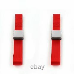 Early Cars 1900 1927 Airplane 2pt Red Lap Bucket Seat Belt Kit 2 Belts
