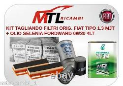 Kit Tagliando Filtri Orig. Fiat Tipo 1.3 Mjt + Olio Selenia Fordward 0w30 4lt