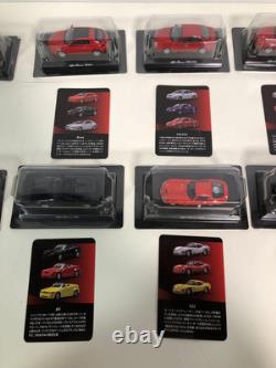 Kyosho 1/64 Alfa Romeo Miniature Car Set 10 Models, Used, Minor Wear