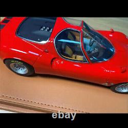 New DMH 118 Scale Alfa Romeo Tipo 33 Stradale Metal Red Limited Resin Car Model
