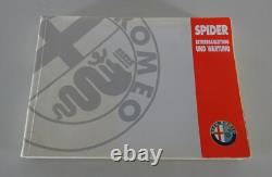 Operating instructions Alfa Romeo Spider Type 916 V6 + T. Spark Stand 10/1995