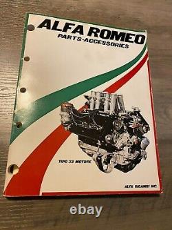 Original Alfa Romeo Parts Accessories Catalog Tipo 33 Motore