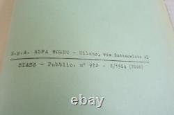Spare parts catalog Alfa Romeo 2600 spider sprint sedan