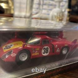 Spark 1/43 Alfa Romeo Tipo 33/2 #38 Red Le Mans 24h 1968 5th Place Model