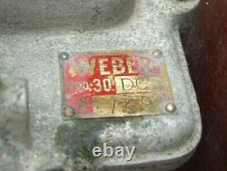 Weber Typo 30 Dcr- Carburatore Antico In Bronzo-per Auto Anni'30