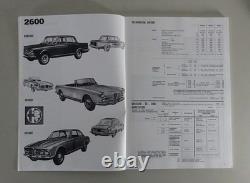 Workshop Manual Alfa Romeo 2600 Spider Sprint Sedan Type 106'1964 Reprint