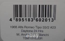 1/18 TSM Alfa Romeo Tipo 33/2 n°23 Daytona 24 Heures M. Andretti/L. Bianchi