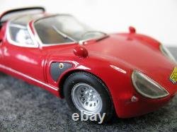 1/43 Minichamps Alfa Romeo Tipo 33 Stradale 1968 Red Diecast (moteur Détaillé)