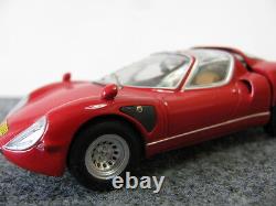 1/43 Minichamps Alfa Romeo Tipo 33 Stradale 1968 Rouge Diecast (moteur Détaillé)