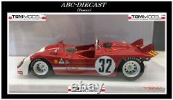 1/43 Tsm 144310 Alfa Romeo Type 33/3, N° 32, 12h Sebring 1971, Henri Pescarolo