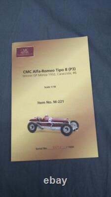 118 Tecnomodels TEC18266B Caracciola Alfa Romeo P3 Tipo B 1er GP d'Italie 1932