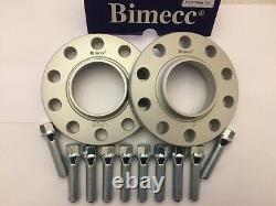 15mm Bimecc Hub Alloy Wheel Spacer + 10 X M12x1,25 Bolts Pour Alfa Romeo 5x98