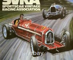 1991 Affiche Nationale Scva Palm Beach Alfa Romeo Tipo B Bugatti Type 35