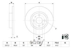 2x Disque de frein pour LANCIA FIAT ALFA ROMEO TIPO, 500 C, BRAVA, MAREA, PANDA, 7545556