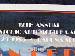 Affiche des courses historiques de Monterey de 1985 : Fangio ALFA ROMEO 158/159 P2 Tipo A