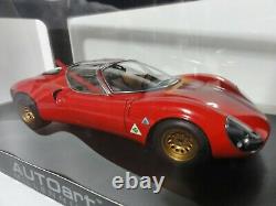Autoart 1/18 Alfa Romeo Tipo 33 Stradale Prototype 1967 Rouge En Provenance Du Japon