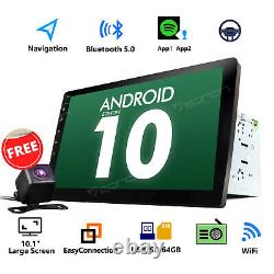 Cam+10.1 2 Din Android 10 Car Radio Bluetooth Stereo Touch Mp5 Unité De Tête De Lecteur
