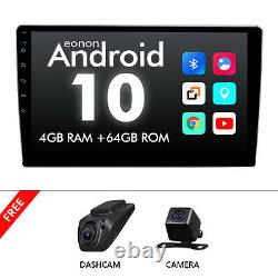 Cam+dvr+2din Voiture Radio Android 10 4+64gb 10.1 Ips Écran Stéréo Gps Dsp Carplay