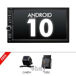 Cam+obd+ 2din Voiture Multimedia Android 10 7 Stereo Gps Sat Nav Fm Radio Bluetooth