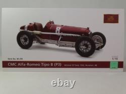 Cmc Alfa Romeo Tipo B P3 n°8 Tazio Nuvolari vainqueur du Grand Prix d’Italie 1932 1/18 M-219