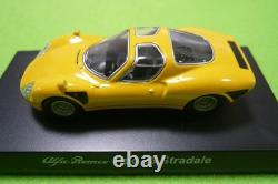 Collection de voitures miniatures Kyosho 1/64 Rare Alfa Romeo Tipo 33 Stradale Jaune