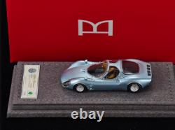 DMH 164 Échelle Alfa Romeo Tipo33 Stradale Édition Limitée Modèle de Voiture en Résine Bleue