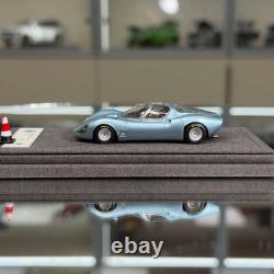 DMH164 Alfa Romeo Tipo 33 Stradale modèle de voiture en résine bleu glace pour collection et décoration