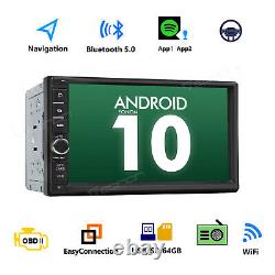 Dans Dash Android 10 7 Voiture Stereo Radio Gps Double 2din Wifi Dab+ Rds Usb Sd Auto