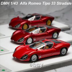 Dmh 143 Échelle Alfa Romeo Tipo 33 Strada Metal Red Resin Car Model Limited 40pcs