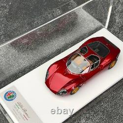 Dmh 143 Noir Rouge Alfa Romeo Tipo33 Stradale Resin Collection Modèle De Voiture