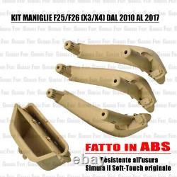 Kit 4 Maniglie Interne Bmw X3 F25 X4 F26 Anteriori + Posteriori Beige Soft-touch