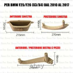 Kit 4 Maniglie Interne Bmw X3 F25 X4 F26 Anteriori + Posteriori Beige Soft-touch