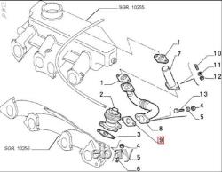 Vanne de Tuyau de Recyclage des Gaz d'Échappement EGR Alfa Romeo Fiat Type Lancia Dedr 7740300